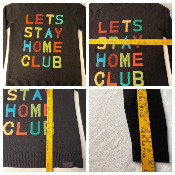 Scotch & Soda M  ‘Let’s stay home club’ sweater Comfortable Stretch Black - Picture 12 of 16